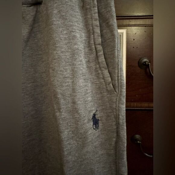 Polo by Ralph Lauren heathered gray joggers blue logo - L - Picture 2 of 10